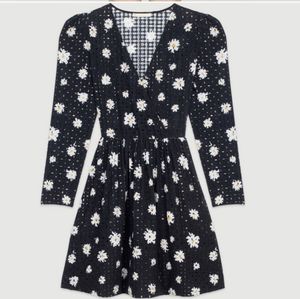 Maje women's dress daisy embroidered small
